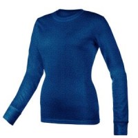 Women's Curve Burn Out T-Shirt - Blue  - 01075