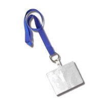 Soft, Silky Lanyard with Clear Badge Holder - Royal - 01204