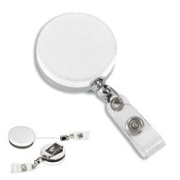 Heavy Duty Metal ID Holder - White - 01817