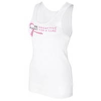 Be Proactive - Fight For A Cure Tank Top - White  - 02110CP