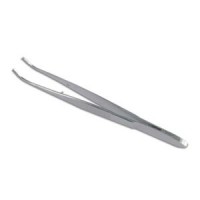4" Iris Forceps, 1x2 Teeth - Curved - 01784