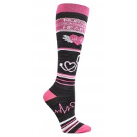 Nursing is a Work of Heart  Fashion Compression Sock-XL - 92009