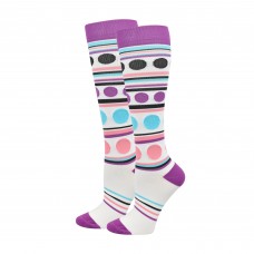Premium  Dots & Stripes Fashion Compression Sock - 92078