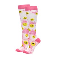 Tie Dye Premium Smiley Fashion Compression Sock - 92104