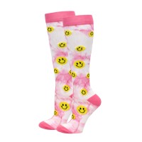 Tie Dye Premium Smiley Fashion Compression Sock - 92104