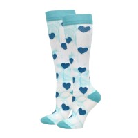 Tie Dye Premium Hearts Fashion Compression Sock - 92106