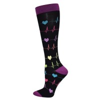 Premium  Hearts EKG Fashion Compression Sock - 94747