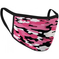 2 PLY POLYESTER /COTTON PINK CAMO MASK -  2PK - 60506