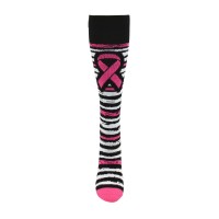Pro Cure™Pink Ribbon Stripe Fashion Compression Sock - 94048 XL