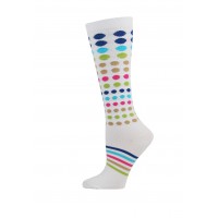 Cascade Dot/Stripe Compression Sock-XL - 01449