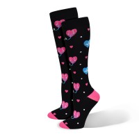 Premium Smiley Hearts Fashion  XL Compression Sock- 94788