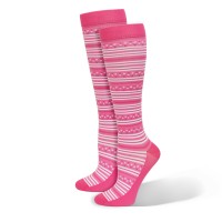 Premium Pink Fairy Stripes Fashion Compression Sock - 94798